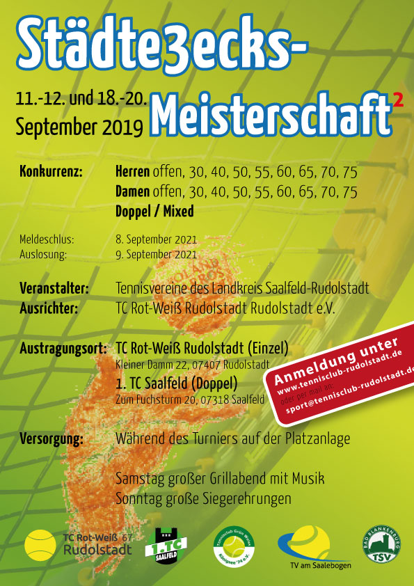 Turnierplakat der Städte3ecks-Meisterschaften Saalfeld-Rudolstadt